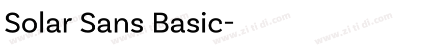 Solar Sans Basic字体转换
